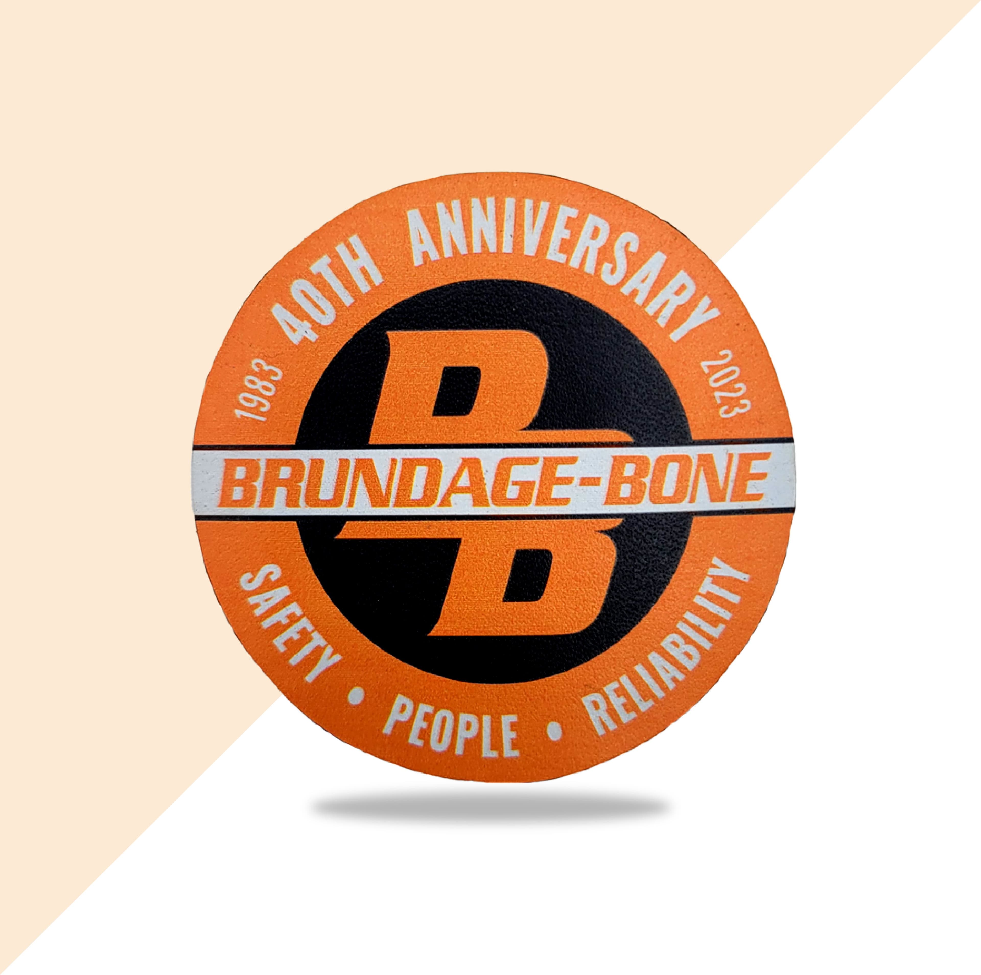 Custom Leather UV Printed Patches 40th Anniversary