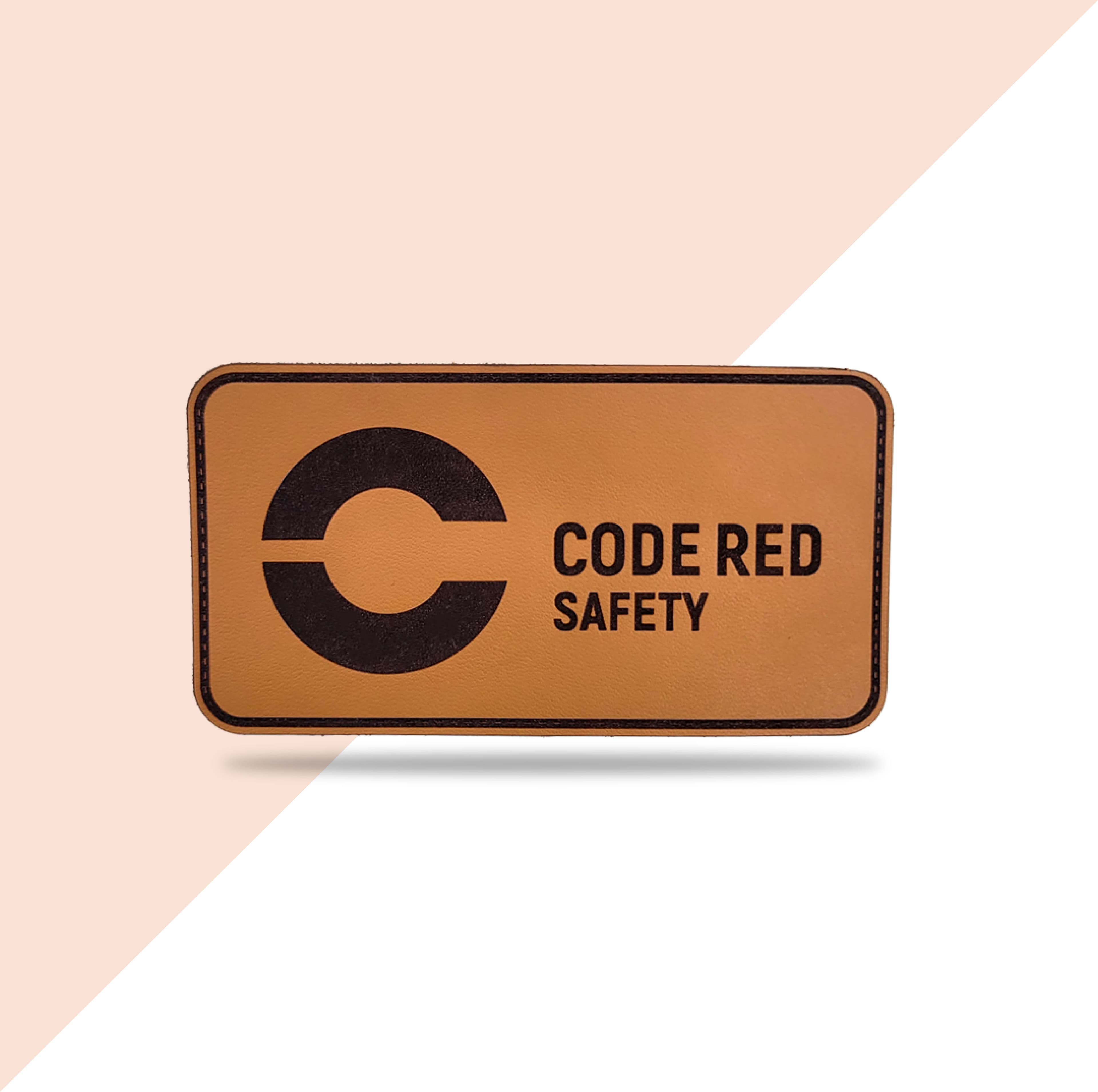 Custom Leather Laser Engraved Patch Security Company Logo